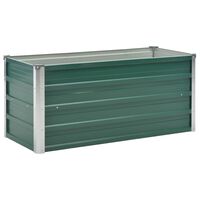 vidaXL Garden Raised Bed Galvanised Steel 100x40x45 cm Green,  vidaXL Garden Raised Bed Galvanised Steel 100x40x45 cm Green