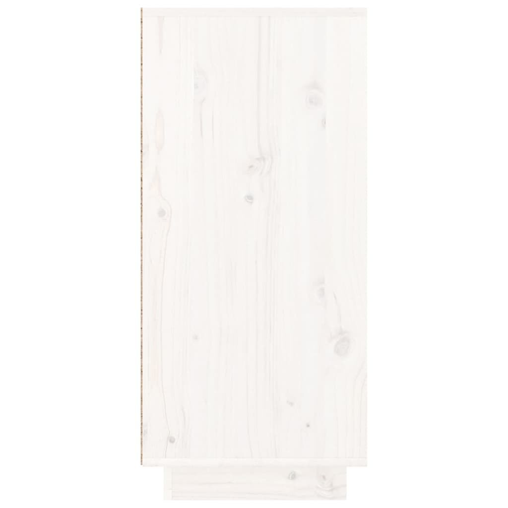 vidaXL Sideboard White 110x34x75 cm Solid Wood Pine
