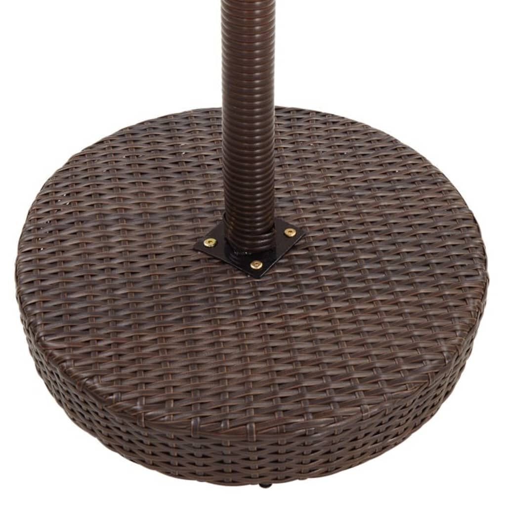 vidaXL 5 Piece Garden Bar Set with Cushions Poly Rattan Brown