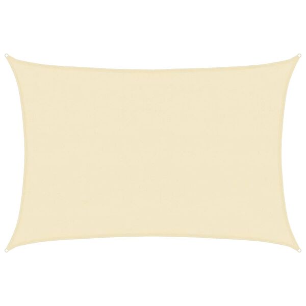 vidaXL Sunshade Sail HDPE Rectangular 4x6 m Cream