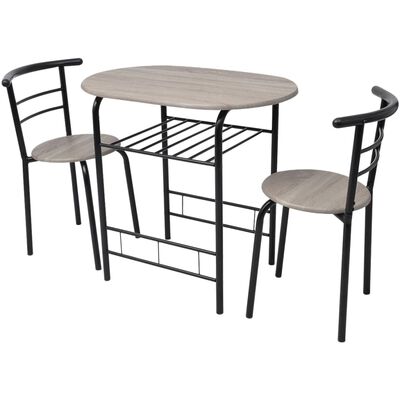 vidaXL Breakfast Bar Set MDF, black vidaXL Breakfast Bar Set MDF