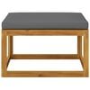 vidaXL Footrest with Dark Grey Cushion Solid Acacia Wood