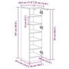 vidaXL Shoe Cabinet Black 30x35x100 cm Engineered Wood