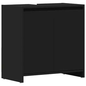 vidaXL Bathroom Cabinet Black 60x33x61 cm Engineered Wood