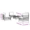 vidaXL 5 Piece Garden Lounge Set with Cushions Anthracite Poly Rattan