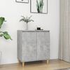 vidaXL Sideboard&Solid Wood Legs Concrete Grey 60x35x70 cm Engineered Wood