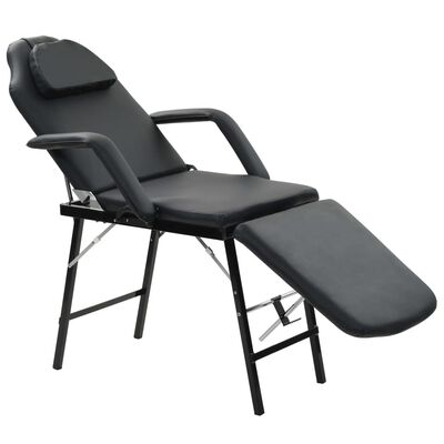 vidaXL Portable Facial Treatment Chair Faux Leather 185x78x76 cm Black, black vidaXL Portable Facial Treatment Chair Faux Leather 185x78x76 cm Black
