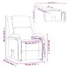 vidaXL Recliner Chair Cream Fabric
