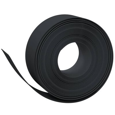 vidaXL Garden Edgings 2 pcs Black 10 m 20 cm Polyethylene