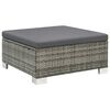 vidaXL 10 Piece Garden Lounge Set with Cushions Poly Rattan Grey