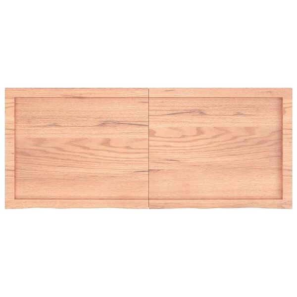 vidaXL Table Top Light Brown 120x50x(2-4) cm Treated Solid Wood Oak