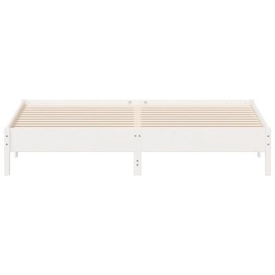 vidaXL Bed Frame White 180x200 cm Super King Size Solid Wood Pine