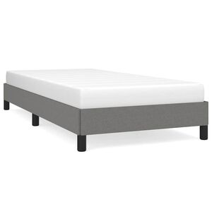 vidaXL Bed Frame without Mattress Dark Grey 90x200 cm Fabric