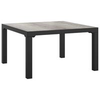 vidaXL Garden Coffee Table Grey 55x55x31 cm DPC and Steel,  vidaXL Garden Coffee Table Grey 55x55x31 cm DPC and Steel