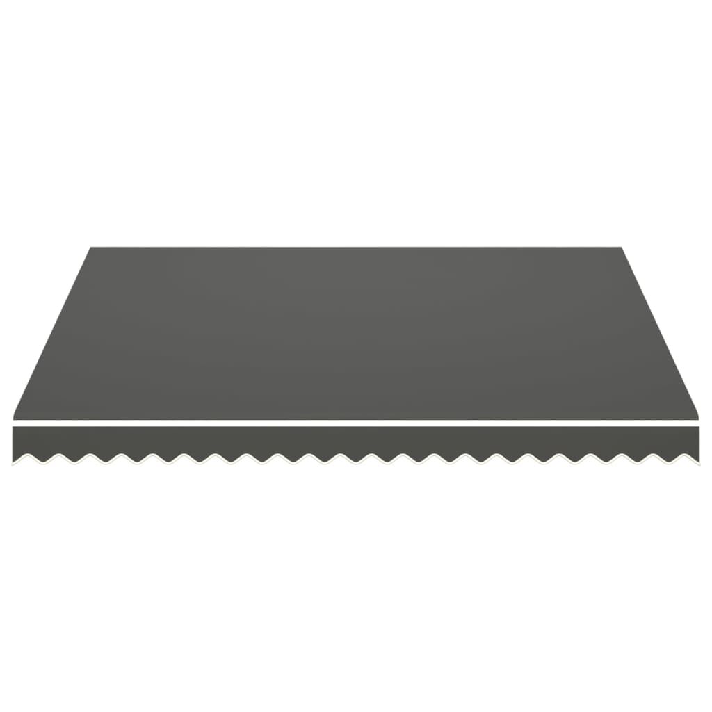 vidaXL Awning Top Sunshade Canvas Anthracite 300x250 cm