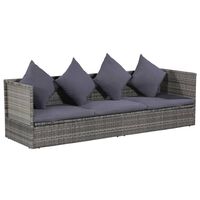 vidaXL Garden Bed Grey 200x60 cm Poly Rattan, grey vidaXL Garden Bed Grey 200x60 cm Poly Rattan