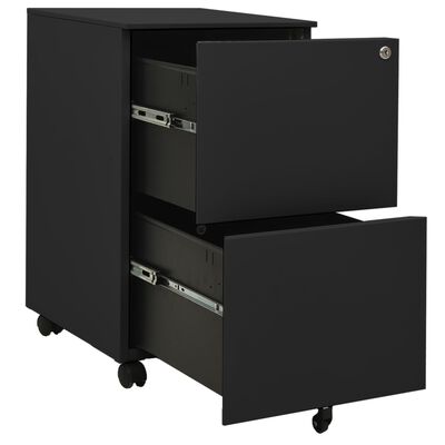 vidaXL Mobile File Cabinet Anthracite 39x45x67 cm Steel, anthracite vidaXL Mobile File Cabinet Anthracite 39x45x67 cm Steel