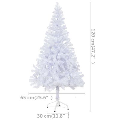 vidaXL Artificial Pre-lit Christmas Tree with Stand 120 cm 230 Branches, white vidaXL Artificial Pre-lit Christmas Tree with Stand 120 cm 230 Branches