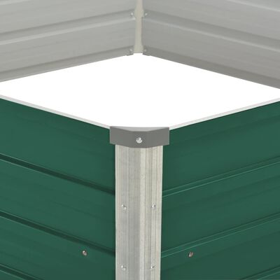 vidaXL Raised Garden Bed 129x129x46 cm Galvanised Steel Green, green vidaXL Raised Garden Bed 129x129x46 cm Galvanised Steel Green