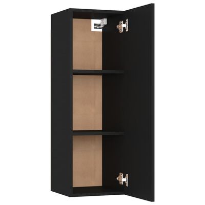 vidaXL 8 Piece TV Cabinet Set Black Engineered Wood, black vidaXL 8 Piece TV Cabinet Set Black Engineered Wood