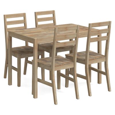 vidaXL 5 Piece Dining Set Solid Wood Acacia,  vidaXL 5 Piece Dining Set Solid Wood Acacia