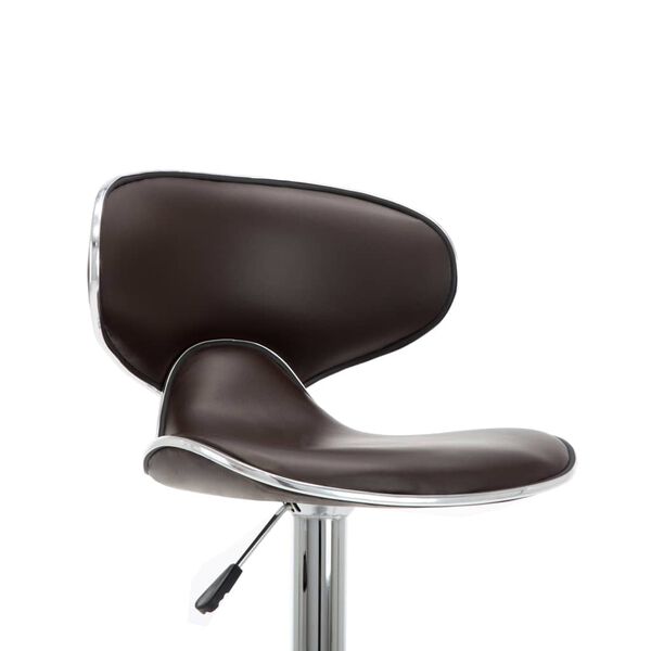 vidaXL Bar Stools 2 pcs Brown Faux Leather
