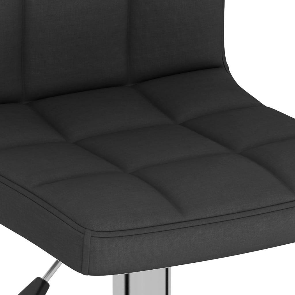vidaXL Bar Stools 2 pcs Black Fabric