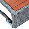 vidaXL Spa Step Grey Poly Rattan 92x45x25 cm