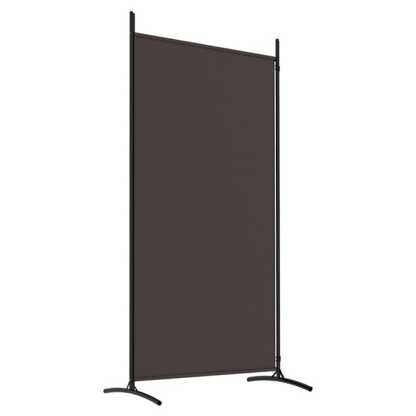 vidaXL 2-Panel Room Divider Brown 175x180 cm Fabric