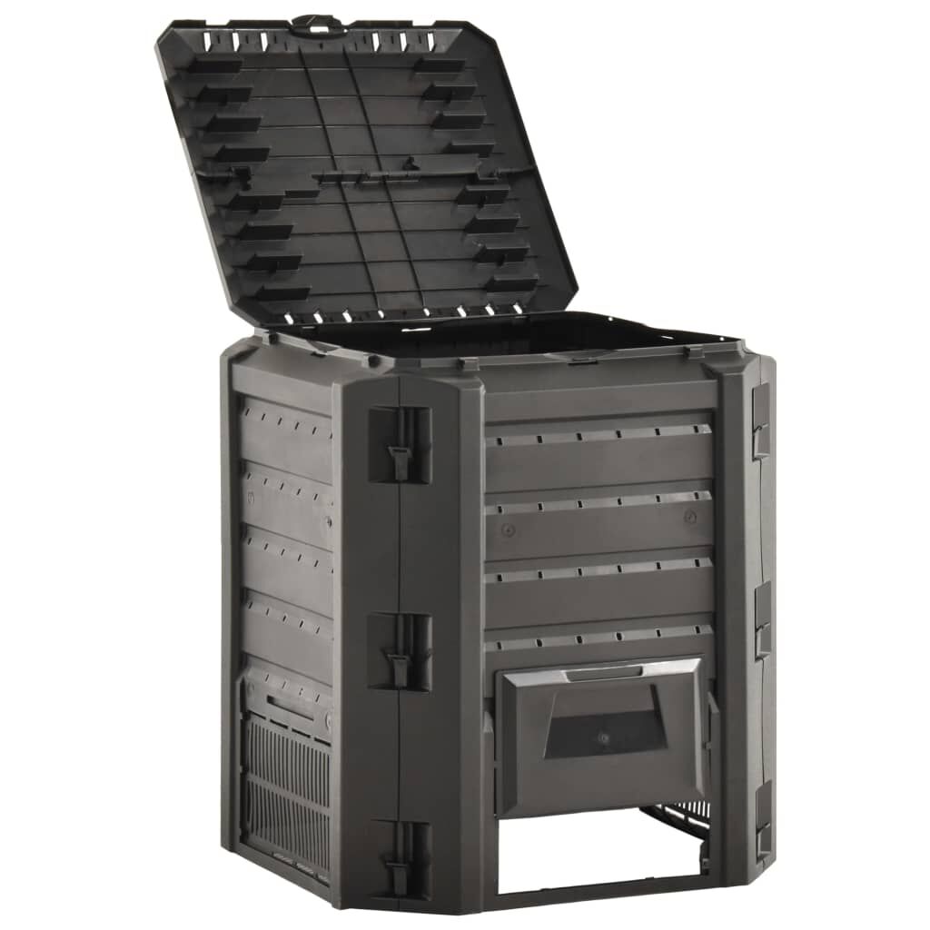 vidaXL Garden Composter Black 380 L