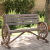 vidaXL Garden Bench 2-Seater Solid Wood Fir