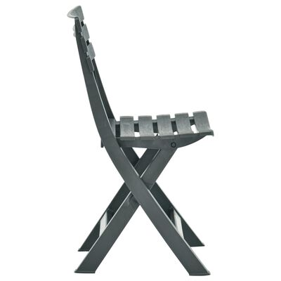 vidaXL Folding Garden Chair 2 pcs Plastic Green, green vidaXL Folding Garden Chair 2 pcs Plastic Green