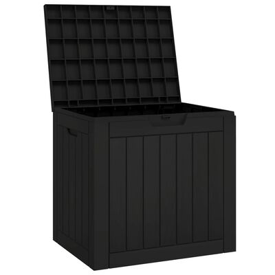 vidaXL Garden Storage Box Black 55.5x43x53 cm Polypropylene, black vidaXL Garden Storage Box Black 55.5x43x53 cm Polypropylene