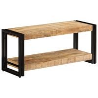 vidaXL TV Cabinet 90x30x40 cm Solid Mango Wood, black vidaXL TV Cabinet 90x30x40 cm Solid Mango Wood
