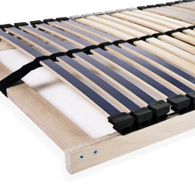 vidaXL Slatted Bed Base without Mattress with 42 Slats 7 Zones 90x200 cm,  vidaXL Slatted Bed Base without Mattress with 42 Slats 7 Zones 90x200 cm
