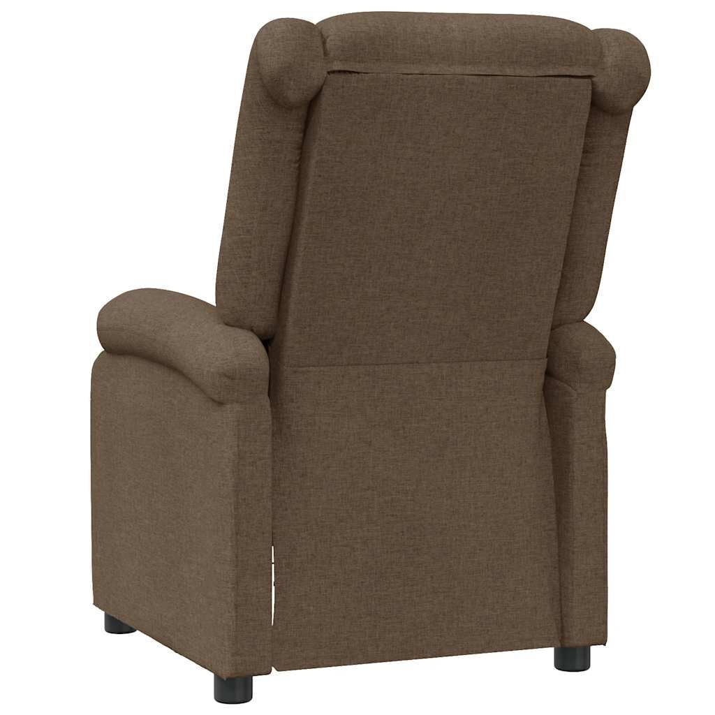 vidaXL Recliner Chair Brown Fabric