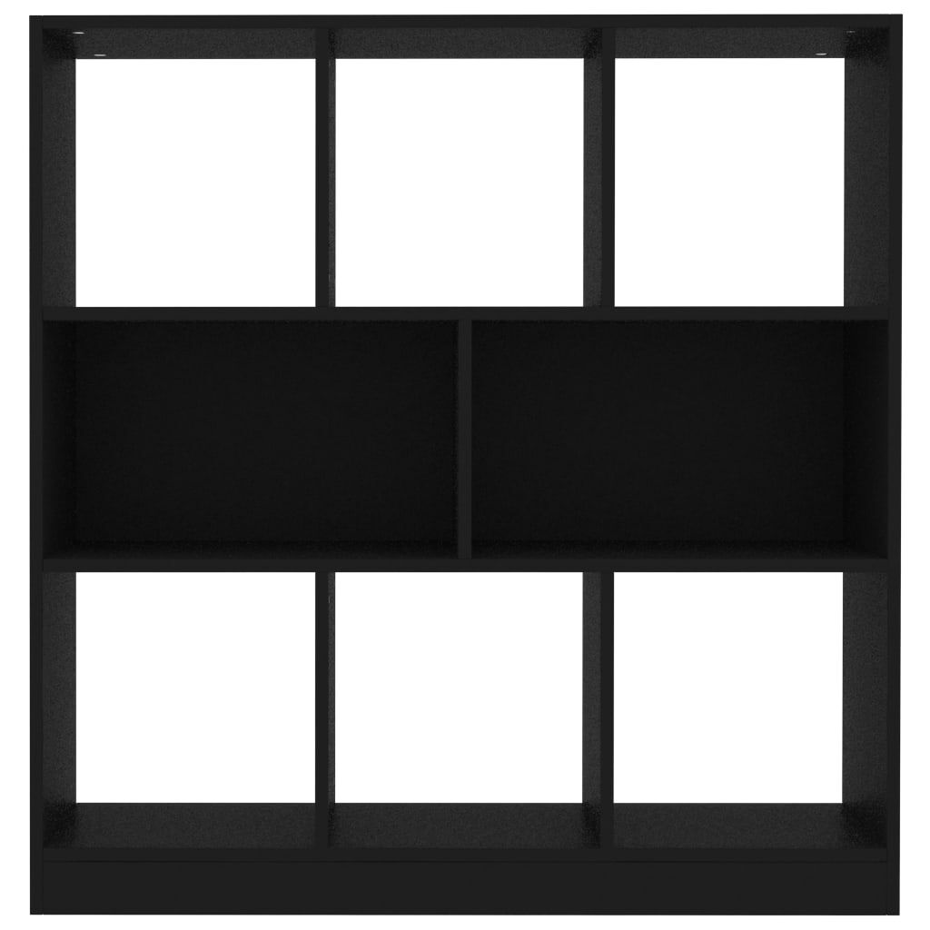 vidaXL Book Cabinet Black 97.5x29.5x100 cm Engineered Wood