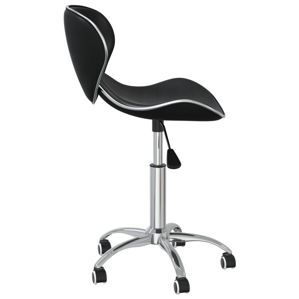 vidaXL Swivel Dining Chairs 2 pcs Black Faux Leather