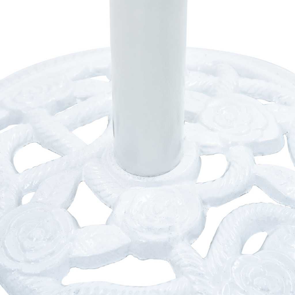 vidaXL Umbrella Base White 9 kg 40 cm Cast Iron