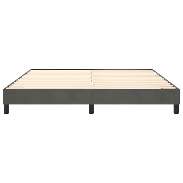 vidaXL Bed Frame without Mattress Dark Grey 180x200 cm Super King Velvet