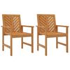 vidaXL Garden Dining Chairs 2 pcs Solid Wood Acacia