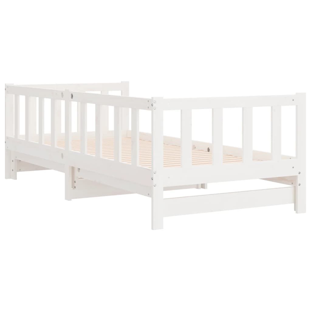 vidaXL Pull-out Day Bed without Mattress White 2x(90x200)cm