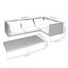vidaXL 5 Piece Garden Lounge Set with Cushions Poly Rattan Dark Grey