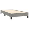 vidaXL Bed Frame without Mattress Light Grey 92x187 cm Single Velvet