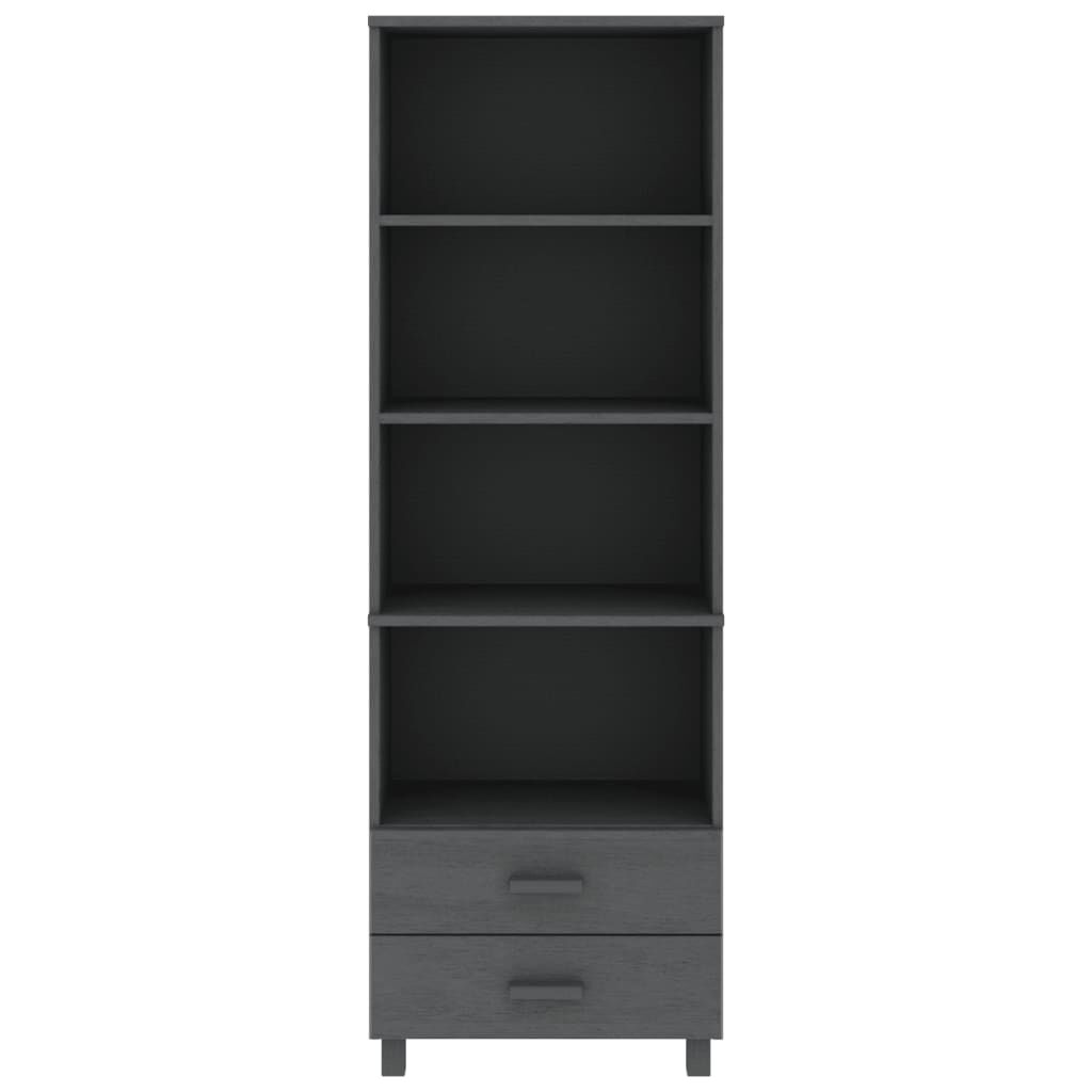 vidaXL Highboard HAMAR Dark Grey 60x35x180 cm Solid Wood Pine