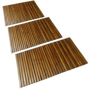 vidaXL Bath Mat | Set of 3 | Natural Acacia | Acacia Hardwood | 80 x 50 cm