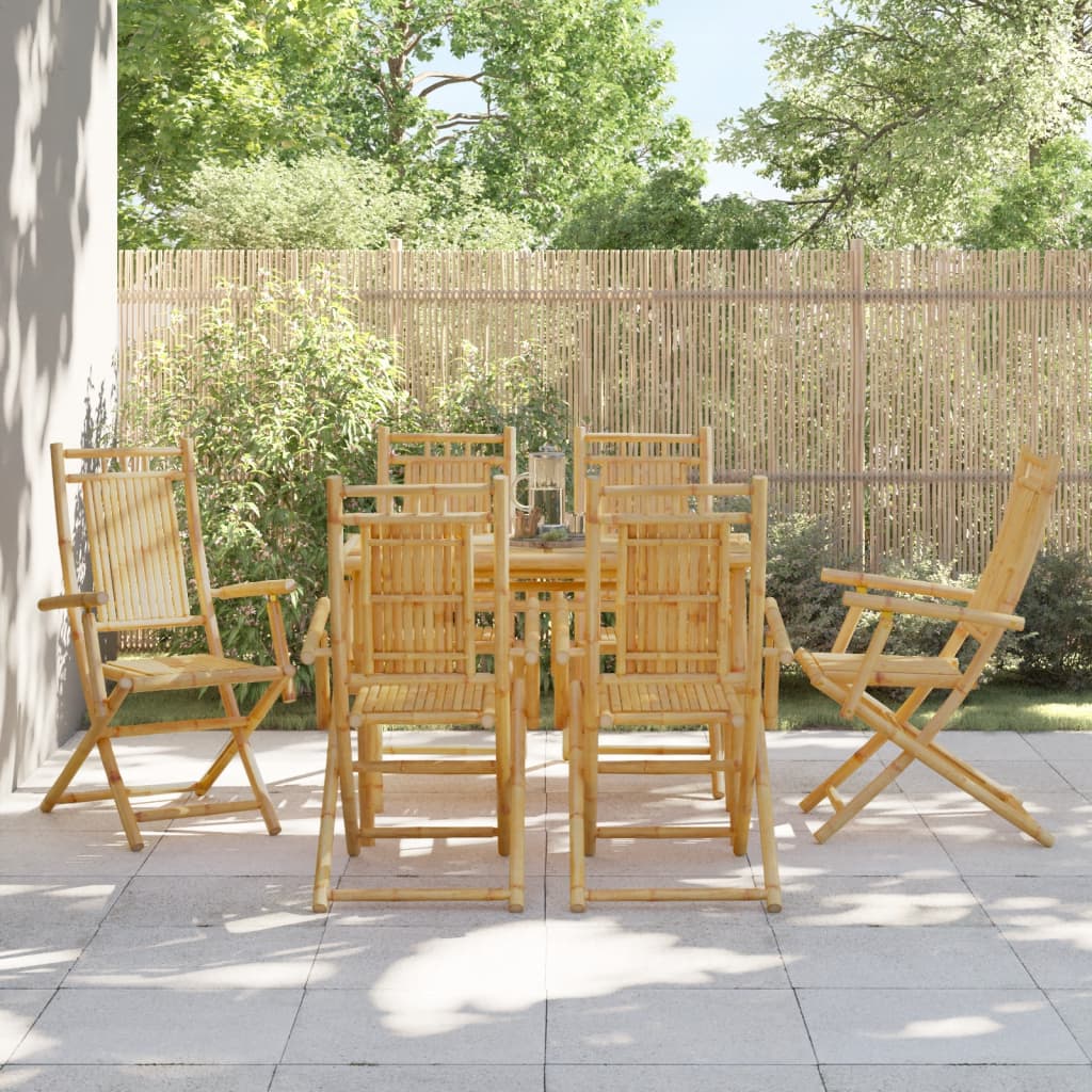 vidaXL Folding Garden Chairs 6 pcs 53x66x99 cm Bamboo