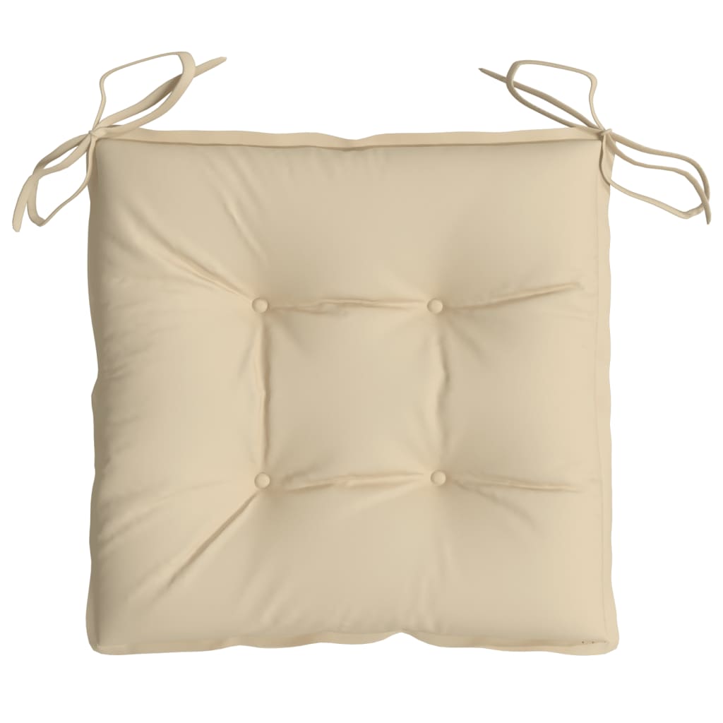 vidaXL Chair Cushions 2 pcs Beige 50x50x7 cm Oxford Fabric