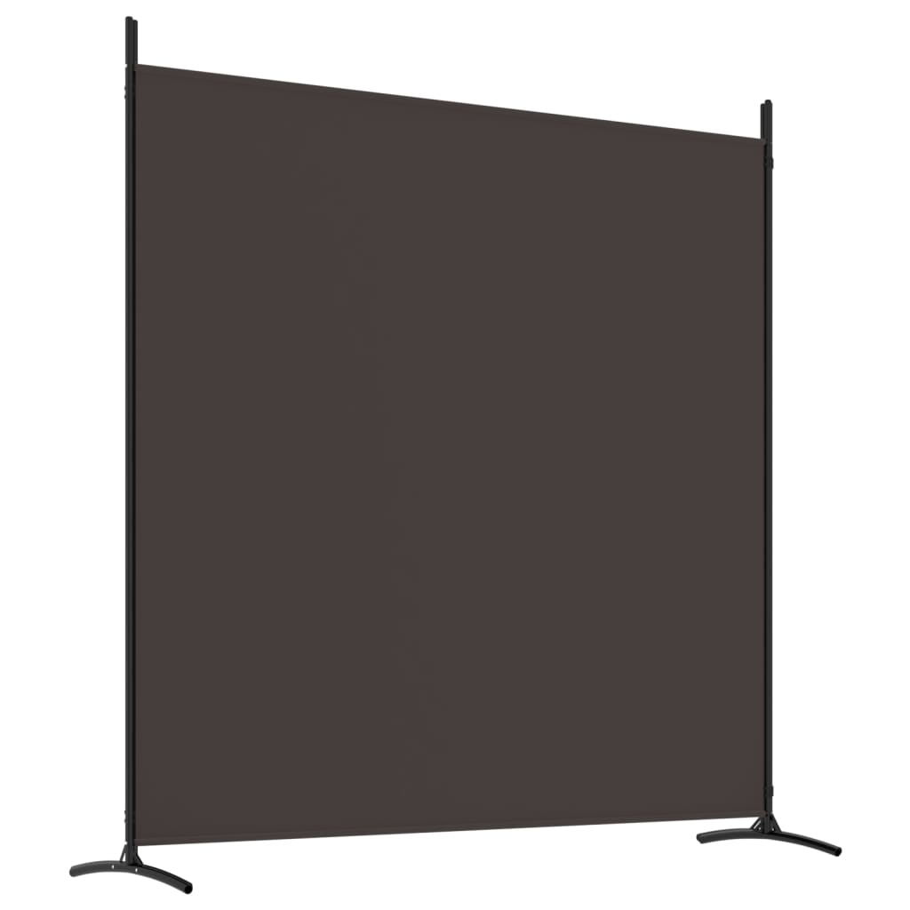 vidaXL 4-Panel Room Divider Brown 698x180 cm Fabric