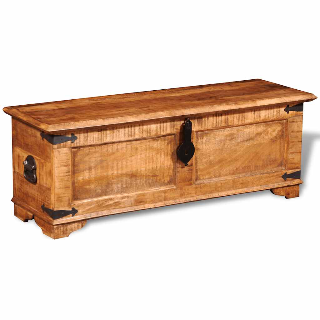 vidaXL Storage Chest Rough Mango Wood
